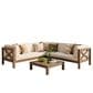 Hearth and Haven Brava 4-Piece Outdoor Sectional Set in White, , large