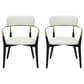 LumiSource Savannah Arm Chair with Cream Cushion in Black and Gold (Set of 2), , large