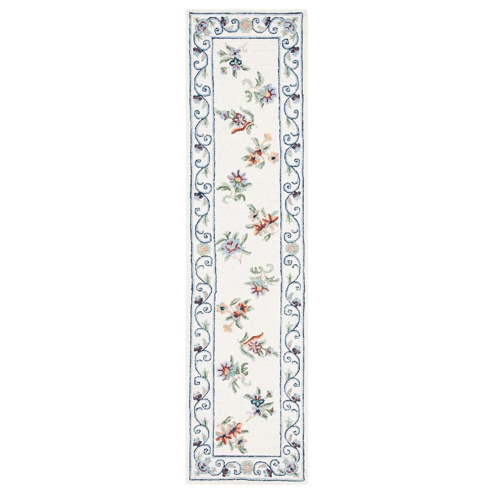 Safavieh Micro-Loop MLP376A 2"3" x 9" Ivory and Gray Runner, , large