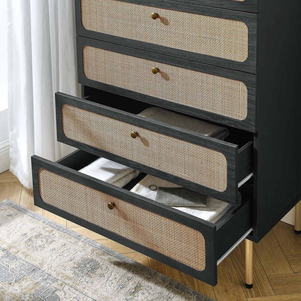 Modway Chaucer 5-Drawer Chest in Black, , large