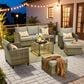 HOMLUX 6-Piece Outdoor Conversation Set in Dark Gray, , large