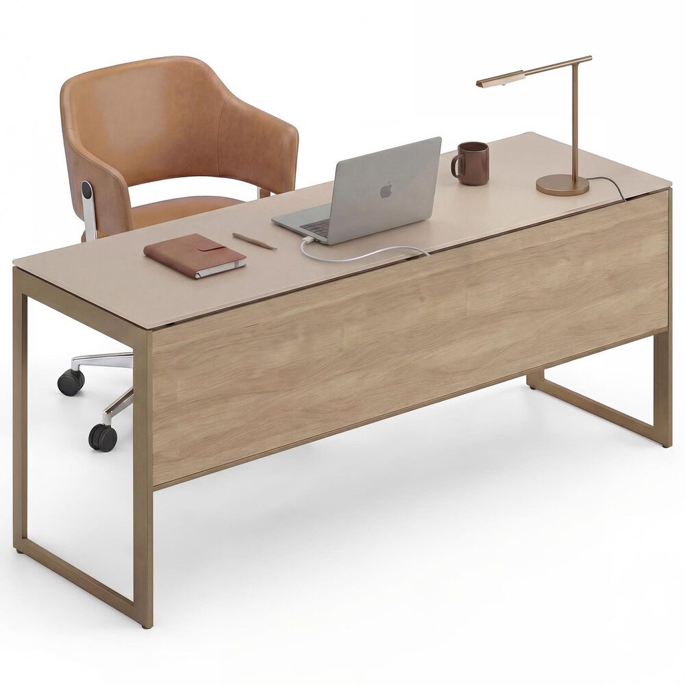 BDI Sequel Studio Computer Desk in Neo Oak and Bronze, , large