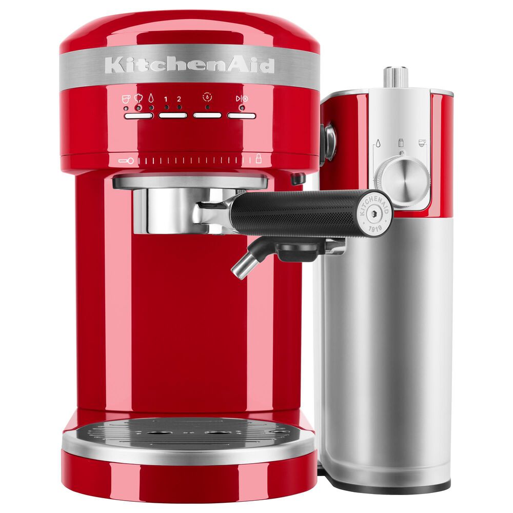 KitchenAid 47 Oz Semi-Automatic Espresso Machine in Empire Red, , large
