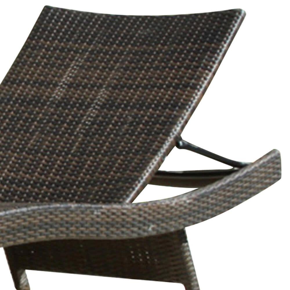 Hearth and Haven Salem PE Wicker Chaise Lounge in Multi Brown, , large