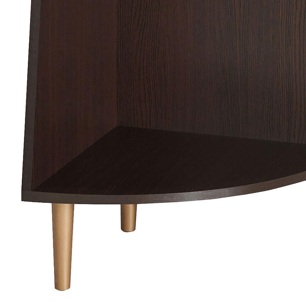 Furniture of America Carter 3-Shelf Corner Bookcase in Espresso, , large