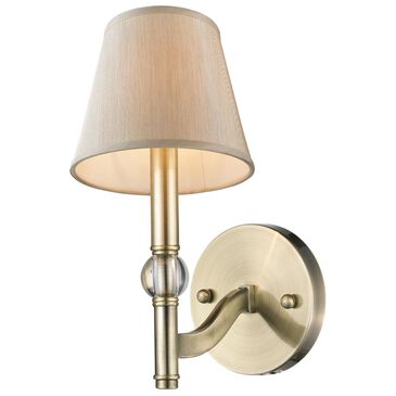 Golden Lighting Waverly 1-Light Wall Sconce in Aged Brass, , large