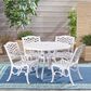 Hearth and Haven Phoenix Outdoor Round Dining Table in White - Table Only, , large
