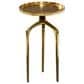 Maple and Jade 22" Round End Table with 3 Tripod Legs in Polished Gold, , large