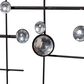 Maple and Jade 20" x 42" Glam Abstract Wall Decor in Matte Taupe and Silver, , large