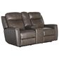 Bassett P2 ZG Leather Rec con loveseat in Sable, , large