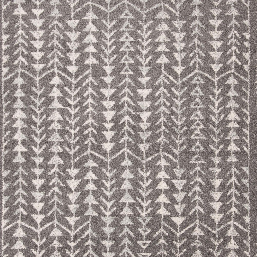 Safavieh Tulum  6&#39;7&quot; Round Ivory and Dark Grey Area Rug, , large