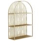 Maple and Jade 3-Level Rounded Room Wall Shelf with Arch Pattern in Gold, , large