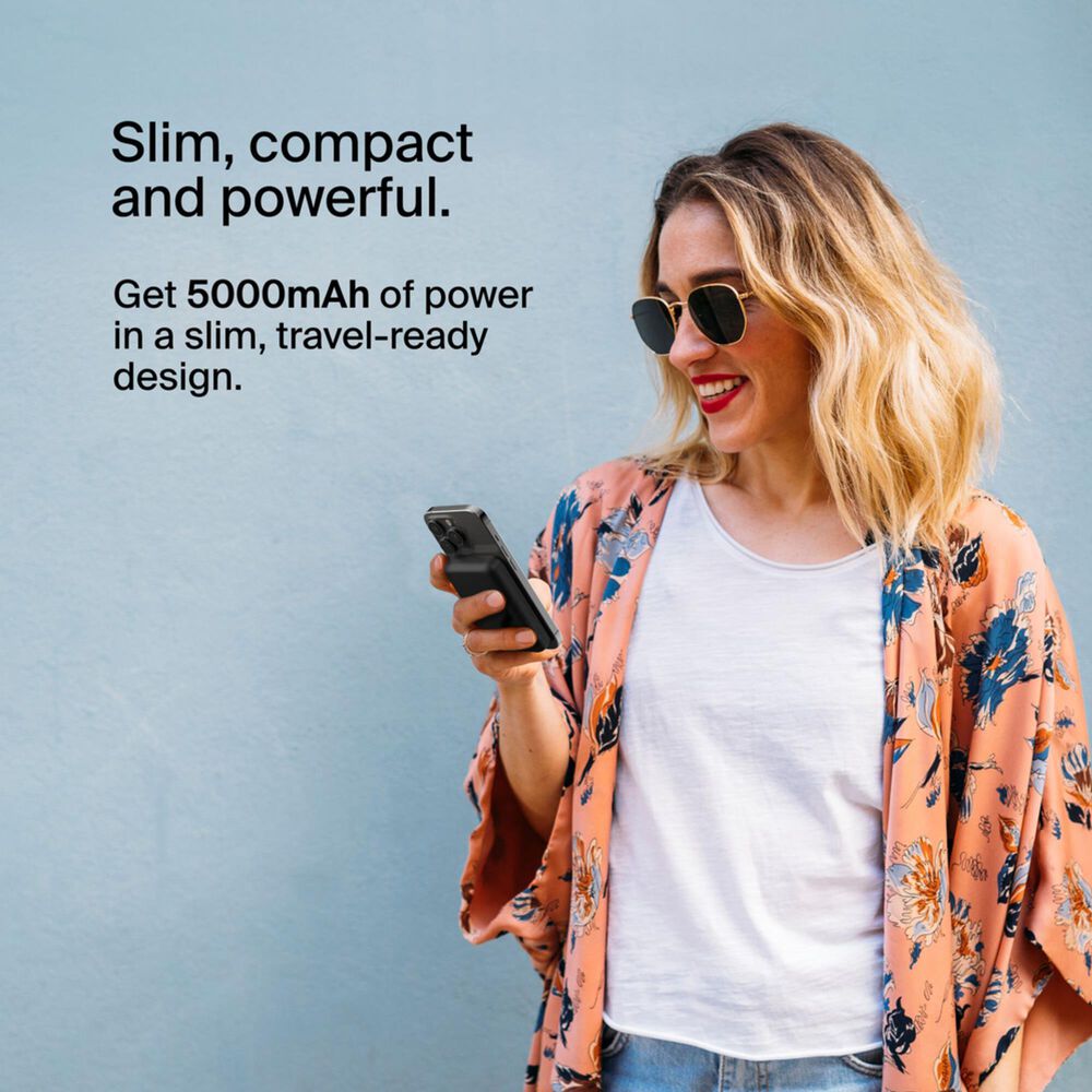 Belkin BoostCharge Magnetic Wireless Power Bank with Stand in Black, , large