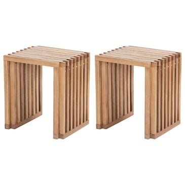 Zuo Modern Riviera Patio Extendable Stool in Natural (Set of 2), , large