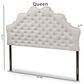 Baxton Studio Hilda Queen Upholstered Panel Headboard in Greyish Beige, , large