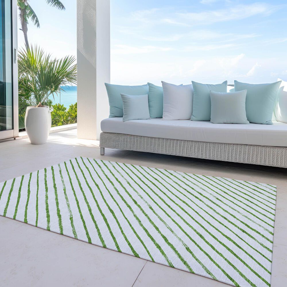 Dalyn Rug Company Wonderland WN27 3&#39; x 5&#39; Green Indoor/Outdoor Area Rug, , large