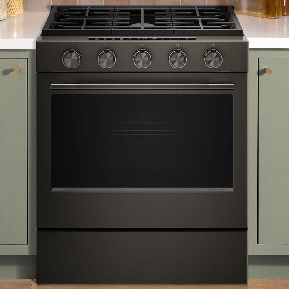 KitchenAid 5 Cu. Ft. Smart Slide-in Gas Range in Black Ore, , large