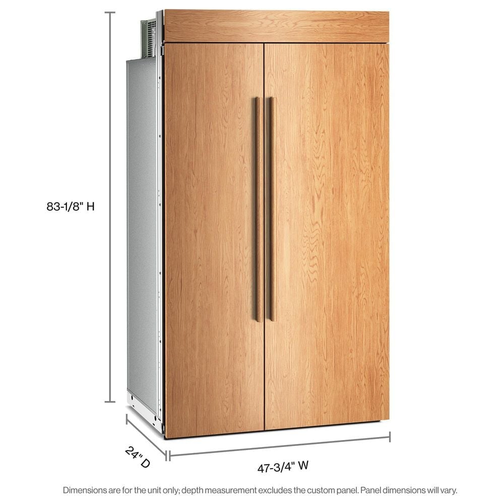 KitchenAid 30 Cu. Ft. Built-In Side-by-Side Refrigerator with Platinum Interior in Panel Ready, , large