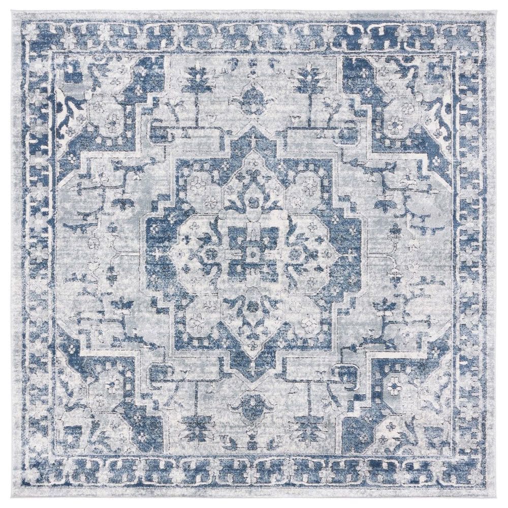 Safavieh Oregon 6"7" Square Navy and Ivory Area Rug, , large