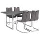 Blue River Fenton/Pacific 5-Piece Dining Set in Brushed Stainless Steel, , large