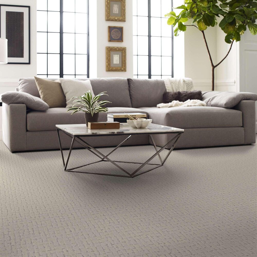 Shaw Block Party Carpet in Snowfall, , large