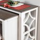 Linon Home Decor Westlee 5-Piece Rectangular Nesting Consoles and Stool Set in White and Light Brown, , large