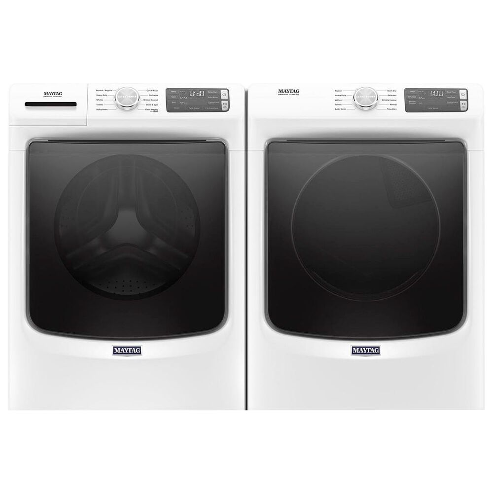 Maytag 4.5 Cu. Ft. Front Load Washer and 7.3 Cu. Ft. Gas Dryer in White, , large