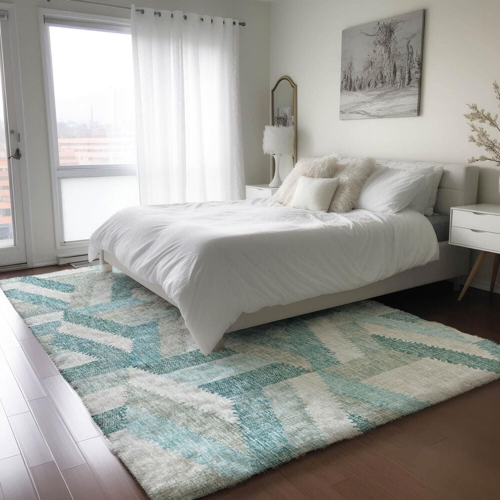 Dalyn Rug Company Lorenzo LN1 Teal 8&#39; x 10&#39; Area Rug, , large