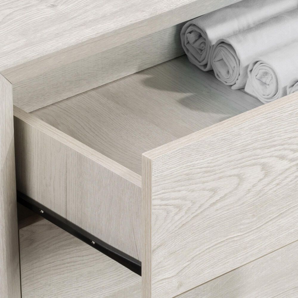 CorLiving Newport 5 Drawer Tall Dresser in White Washed Oak, , large