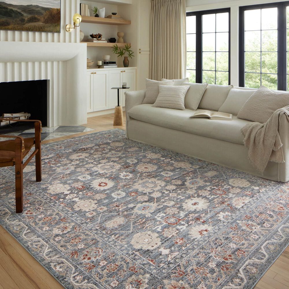 Loloi II Odette 11&#39;2&quot; x 15&#39;7&quot; Sky and Rust Area Rug, , large