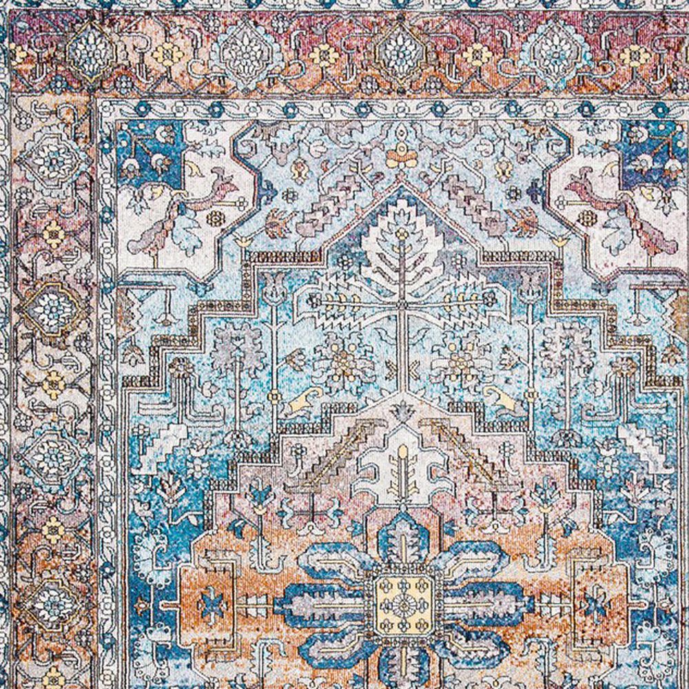 Safavieh Aria 2&#39; x 8&#39; Turquoise and Light Orange Runner, , large
