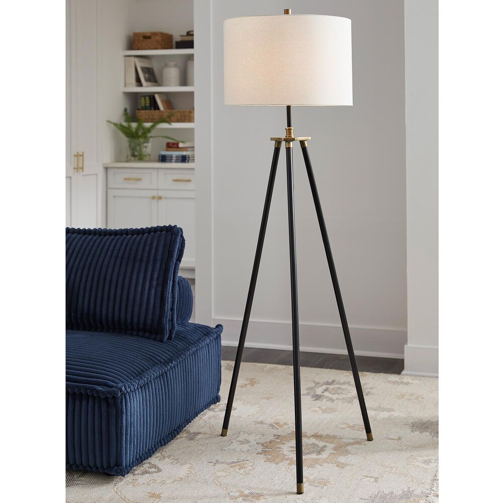 Ashley Cashner Floor Lamp in Black and Gold, , large