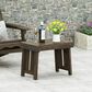Hearth and Haven Kyoto Outdoor Folding Side Table with Slatted Top in Grey, , large
