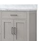 Lexora Home Abbey 72" Double Bathroom Vanity in White Oak with 2 cm White Carrara Marble Top and Rectangular Sinks, , large