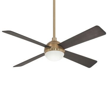 Minka-Aire Orb 54" Ceiling Fan with LED Light in Brushed Brass and Soft Brass, , large