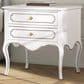 Jennifer Taylor Home Court Side Table in Soft White and Gold, , large