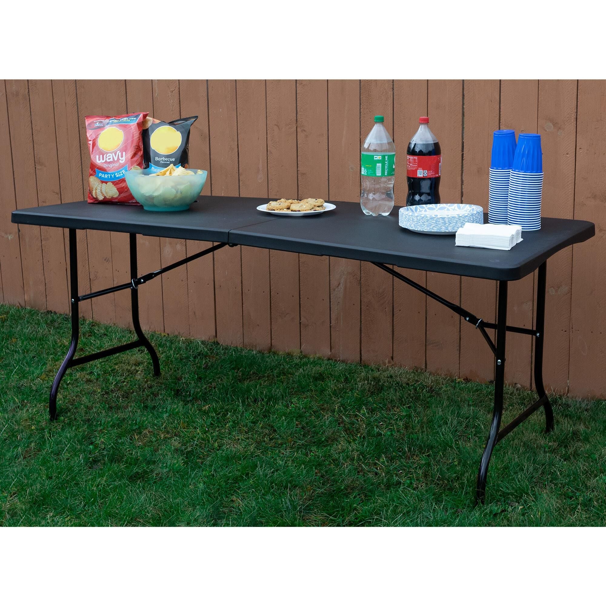Timberlake 6-Foot Folding Table in Black - Table Only