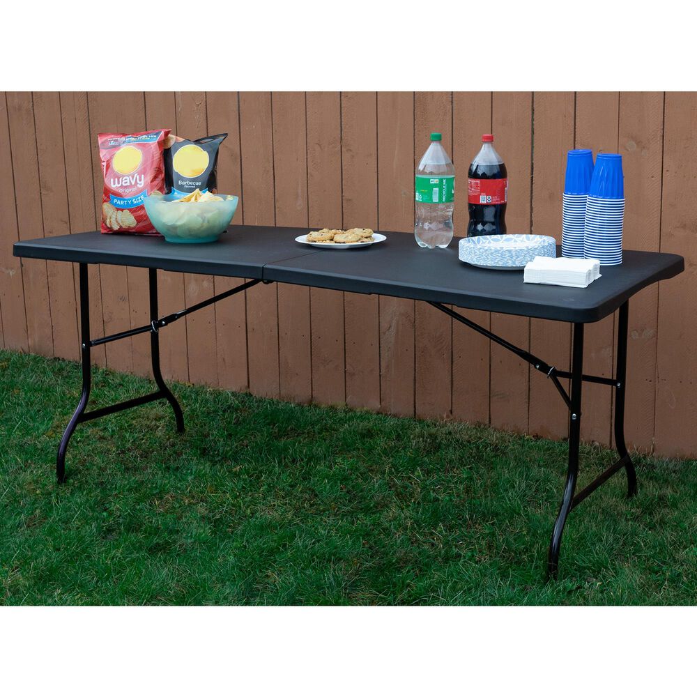 Timberlake 6-Foot Folding Table in Black - Table Only, , large