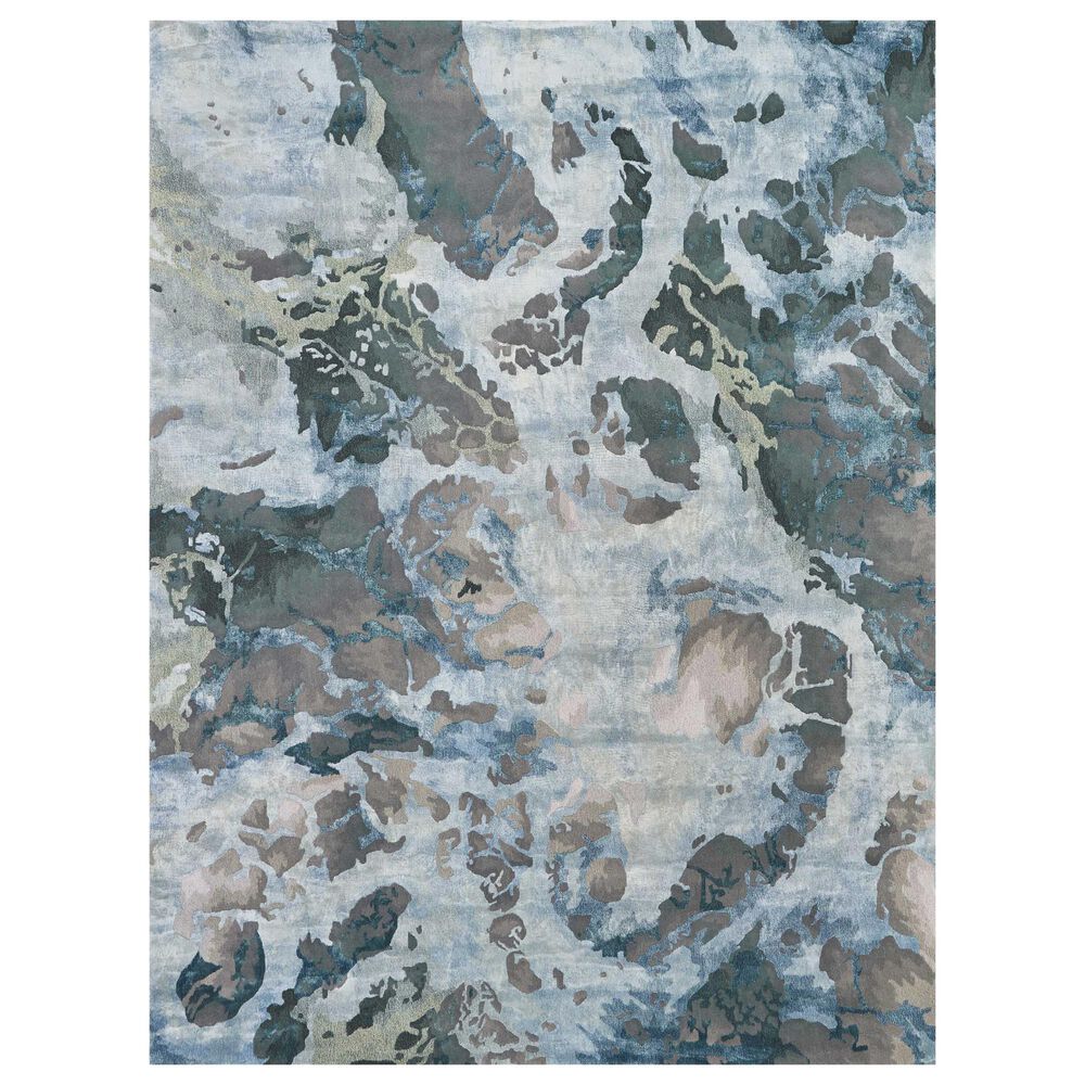 Nourison Prismatic PRS14 8"7" x 11"6" Grey and Slate Area Rug, , large