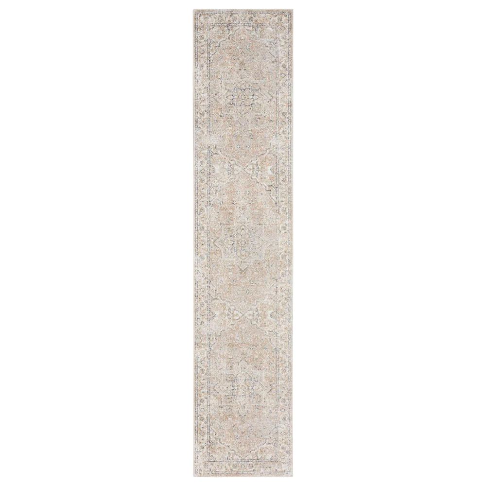 Nourison Astra Machine Washable 2"2" x 12" Beige Runner, , large