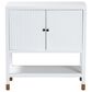 Baxton Studio Aiden 2-Door Accent Storage Cabinet in White and Brass, , large