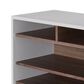 Furniture of America Parker 6-Shelf Shoe Cabinet in White and Brown, , large