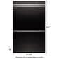 Fisher & Paykel Series 9 30" Contemporary Double Electric Wall Oven with 17 Functions in Stainless Steel and Black, , large