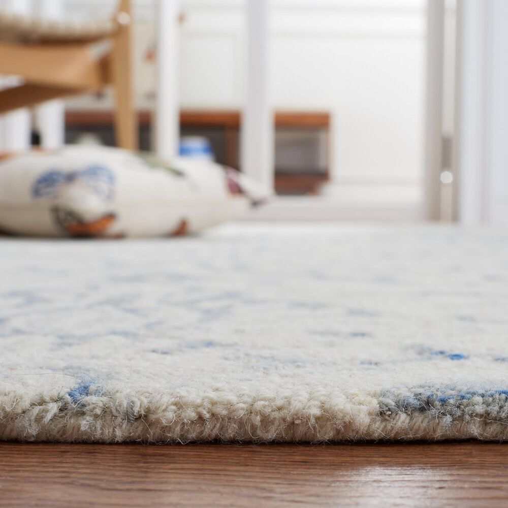 Safavieh Micro-Loop MLP532A 10&#39; x 14&#39; Ivory and Blue Area Rug, , large