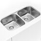 MS International Double Bowl 18-Gauge Stainless Steel Undermount Kitchen Sink, , large