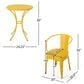 Hearth and Haven Colmar 3-Piece Outdoor Bistro Set in Yellow, , large