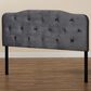 Baxton Studio Gregory Full Upholstered Headboard in Grey, , large