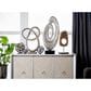 Maple and Jade Pearl Shell Abstract Swirl Decorative Sculpture in Polished Gray and Black, , large