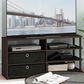 HOMLUX 46.6" Simple Design TV Stand with Bins in Walnut and Black, , large