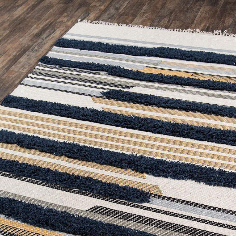 Momeni Indio IND-6 7&#39;6&quot; x 9&#39;6&quot; Navy Area Rug, , large